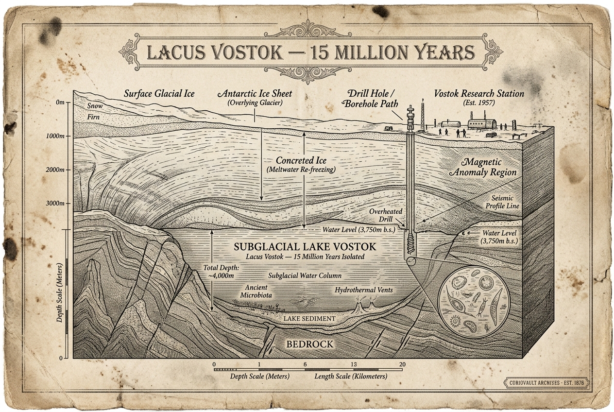 There is a lake sealed under Antarctica for 15 million years — AI illustration