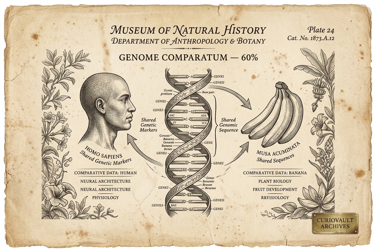 You share 60% of your genes with a banana, but not how you think — AI illustration