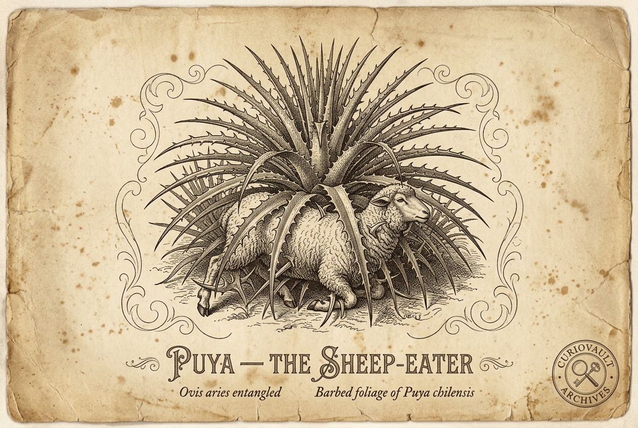 The Plant That Eats Sheep — AI illustration