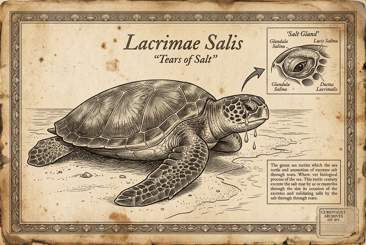 Sea turtles cry but they are not sad — AI illustration