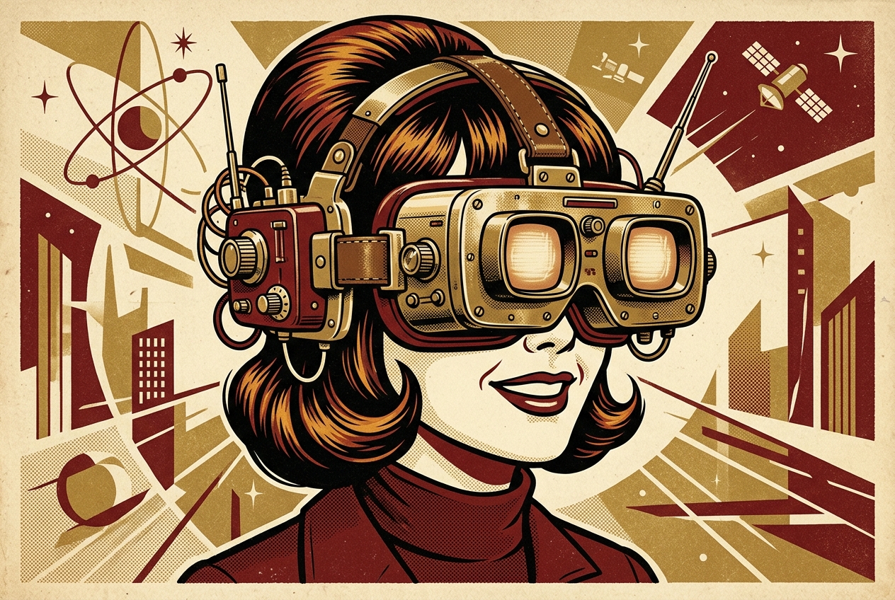 The TV Glasses That Failed in 1963 — AI illustration