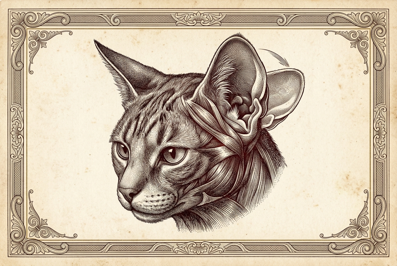 Cats Have 32 Muscles In Each Ear — AI illustration
