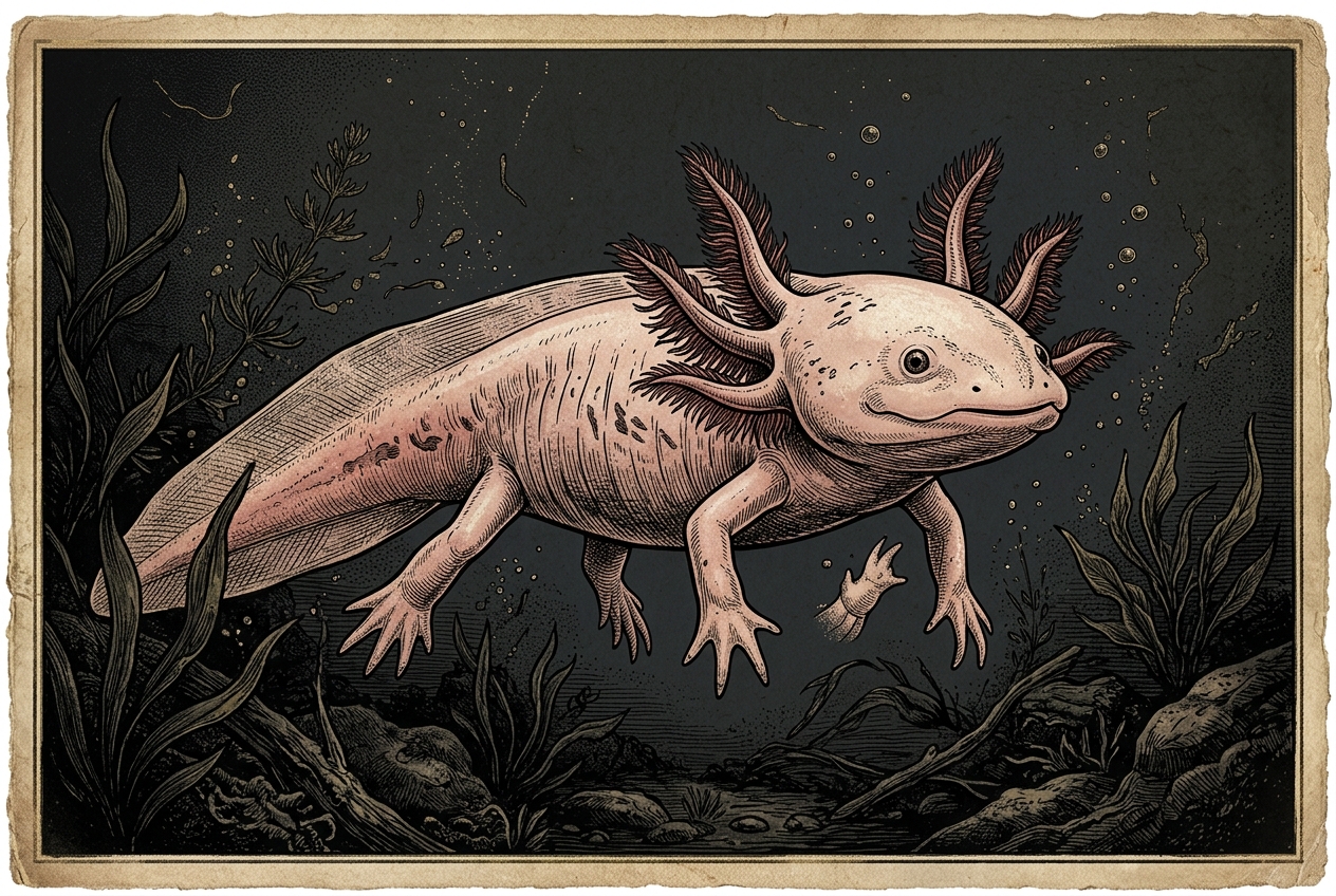 This salamander can regrow its brain — AI illustration