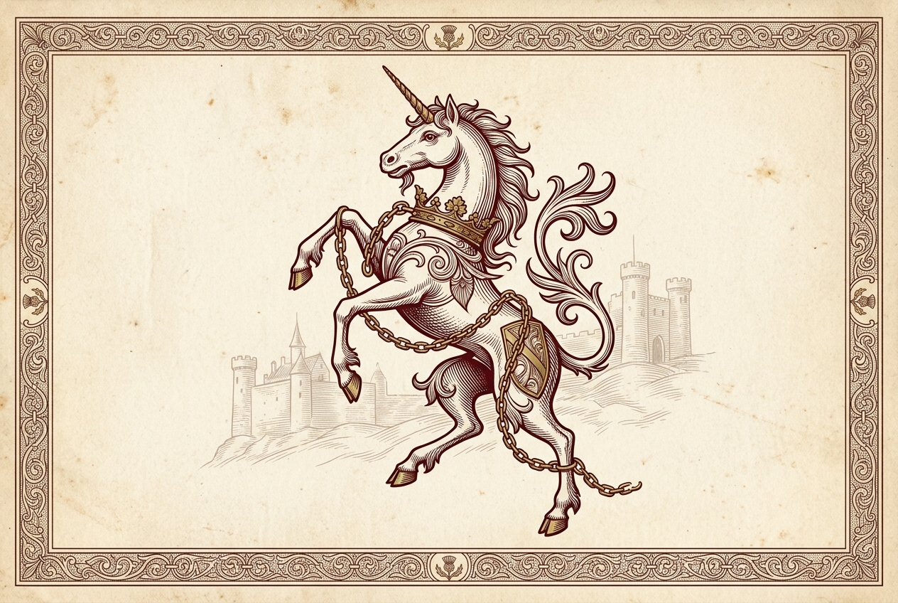 Scotland's National Animal Is The Unicorn — AI illustration
