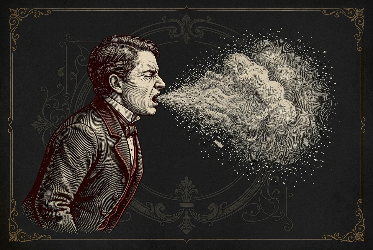 Your sneeze creates a cloud that travels 26 feet — AI illustration