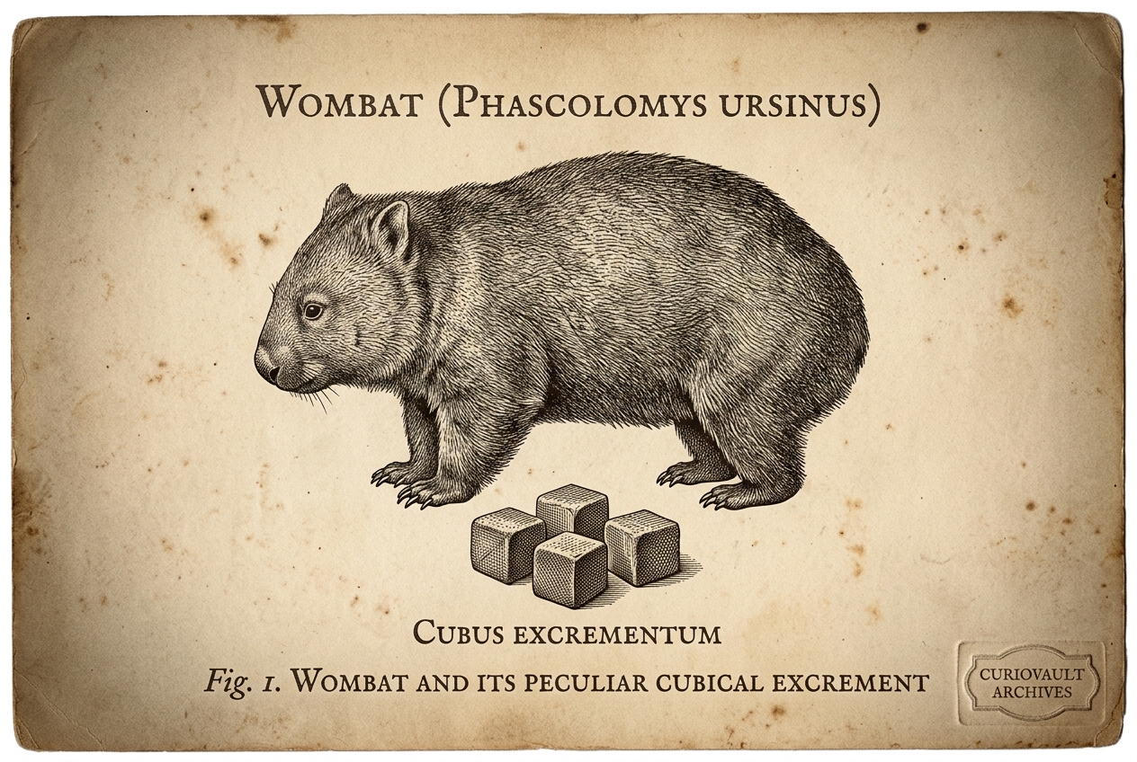 Wombats are the only animal that poops cubes — AI illustration