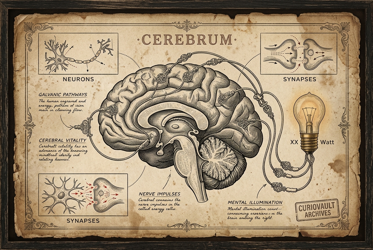 Your brain runs on 20 watts — AI illustration