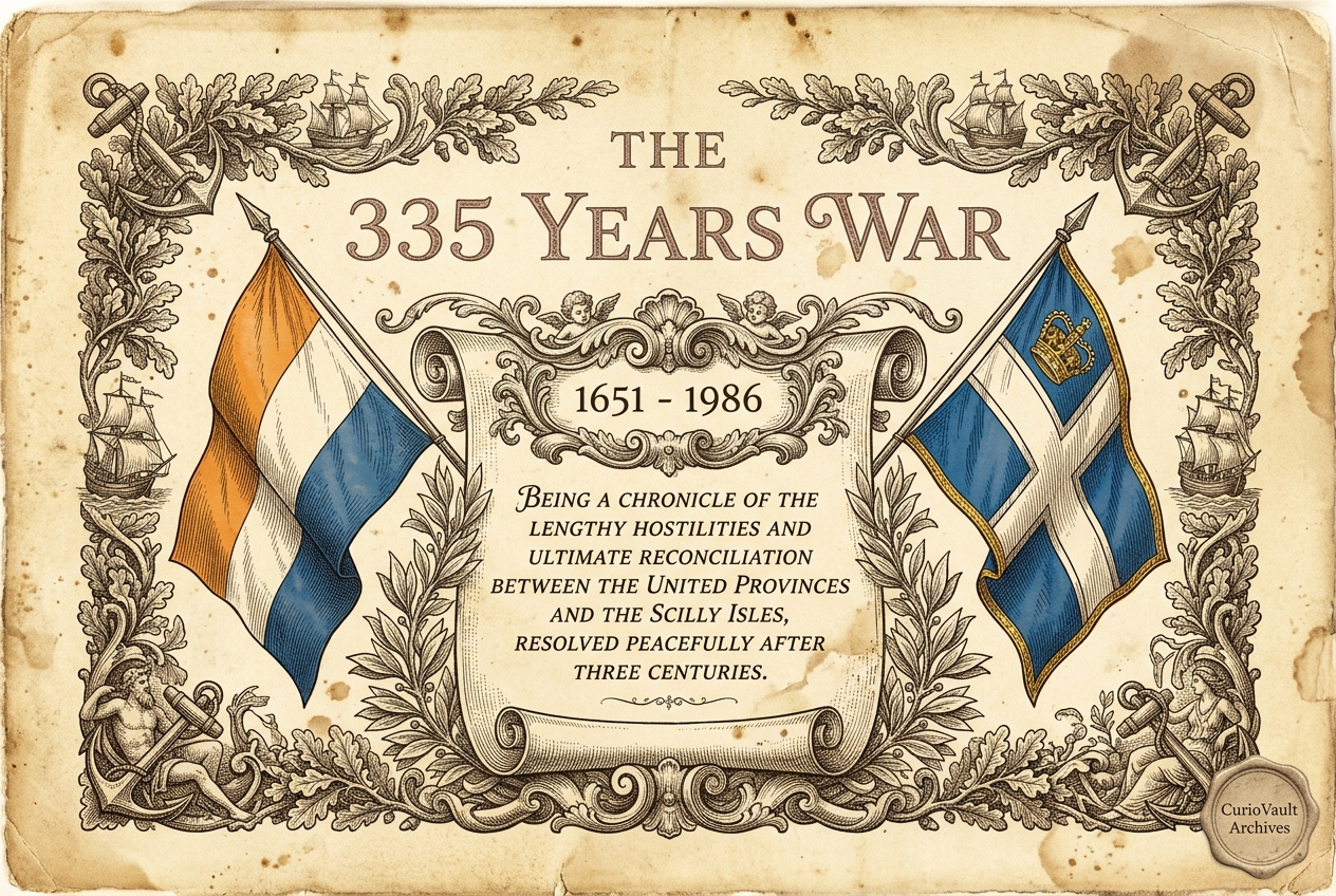 The War That Lasted 335 Years With No Shots — AI illustration