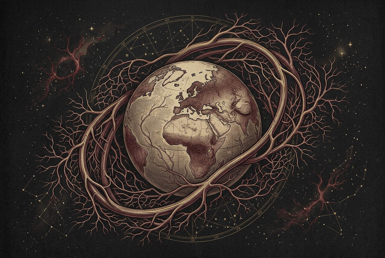Your blood vessels could circle Earth twice — AI illustration