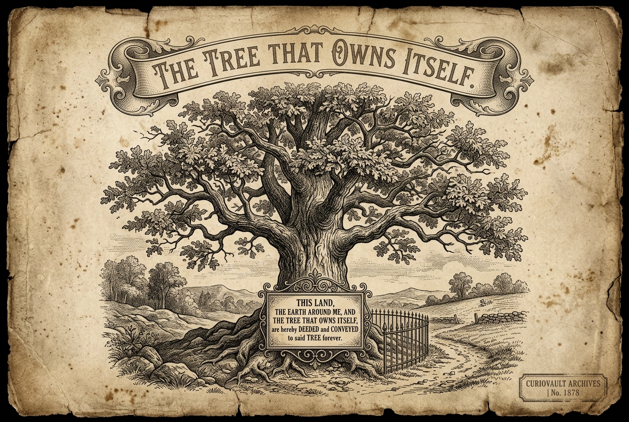 The Tree That Owns Itself — AI illustration