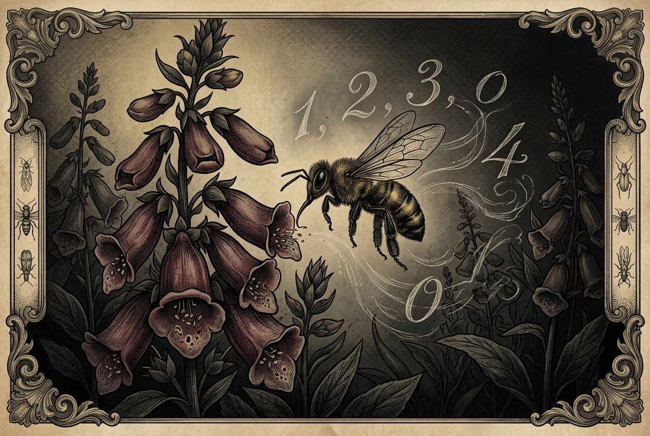 Bees can do math and understand zero — AI illustration