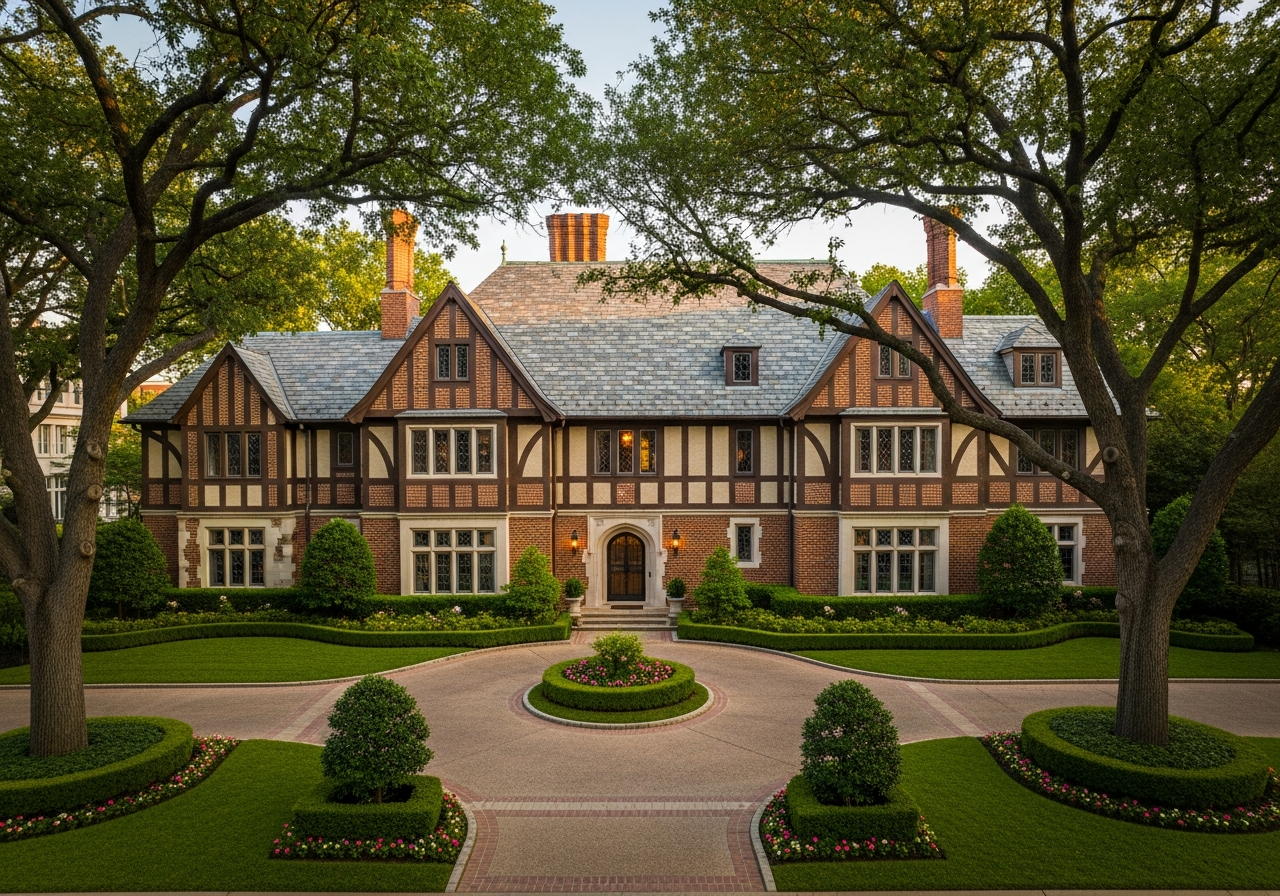 University Park Dallas Texas Tudor mansion for sale near SMU