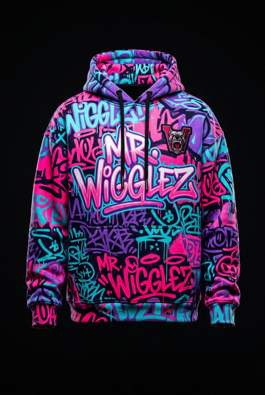Wigglez Graffiti Hoodie — Hypercolor