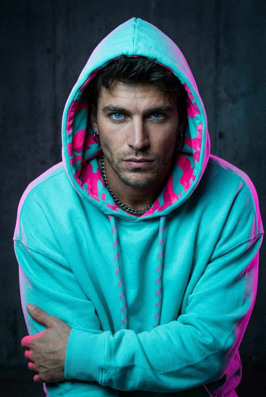 Wigglez Oversized Hoodie — Aqua