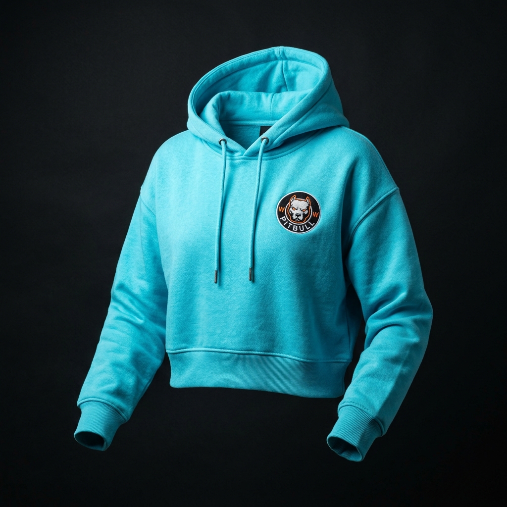 Aqua Crop Hoodie — Women's