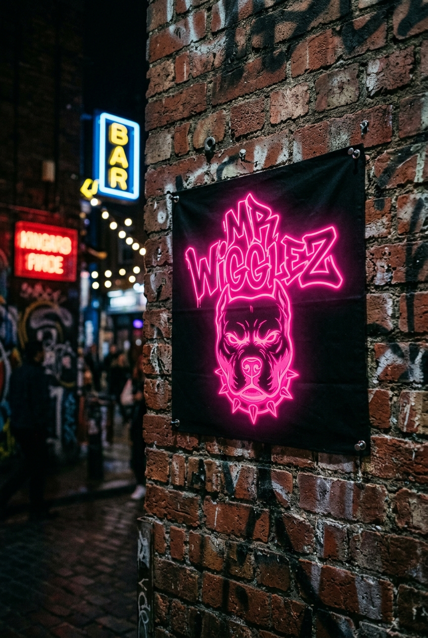 Graffiti Tag Bandana — Black