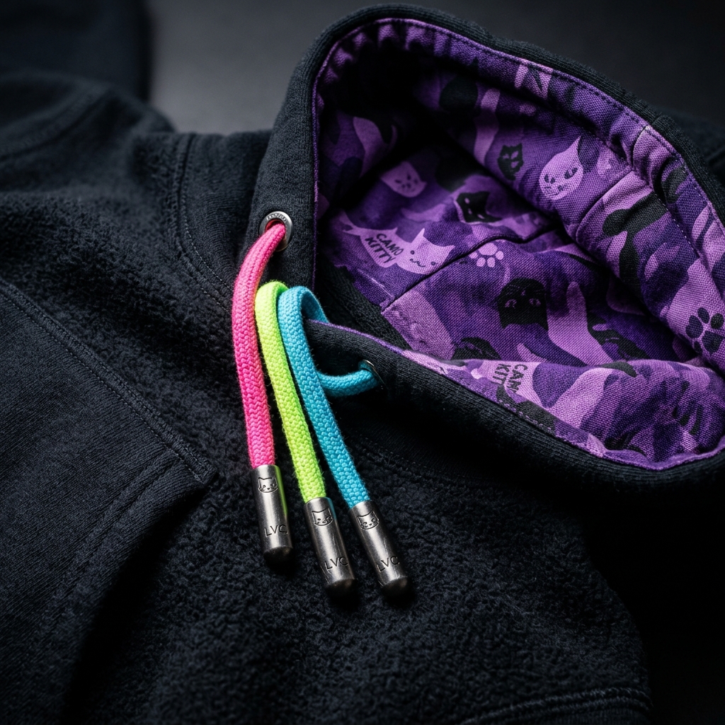 Camo Kitty Hoodie — Purple Reign