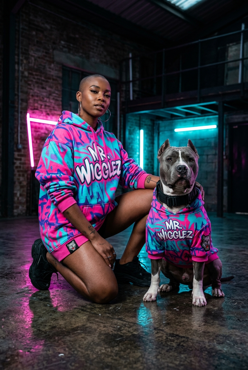 Wigglez Matching Set — Human + Pit (Hot Pink)
