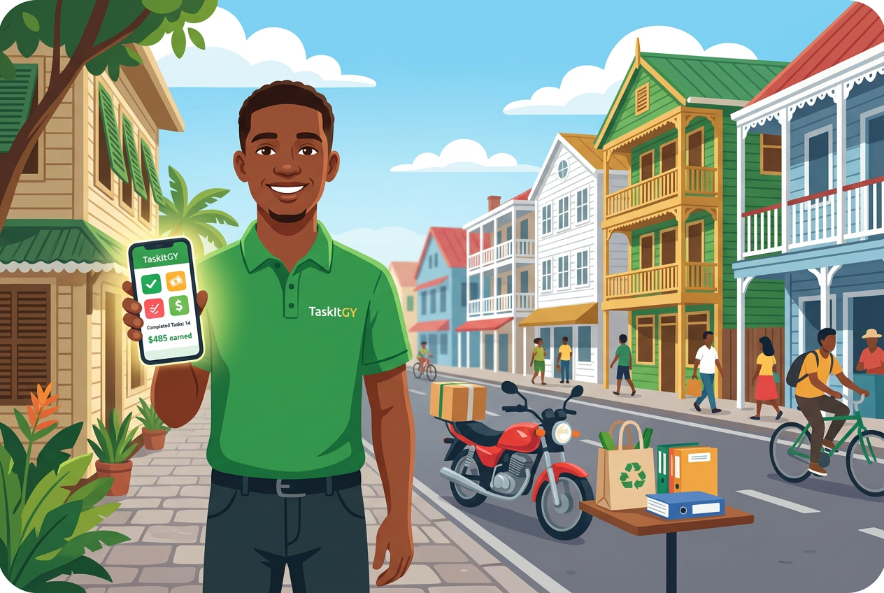 Become a verified TaskItGY tasker in Georgetown