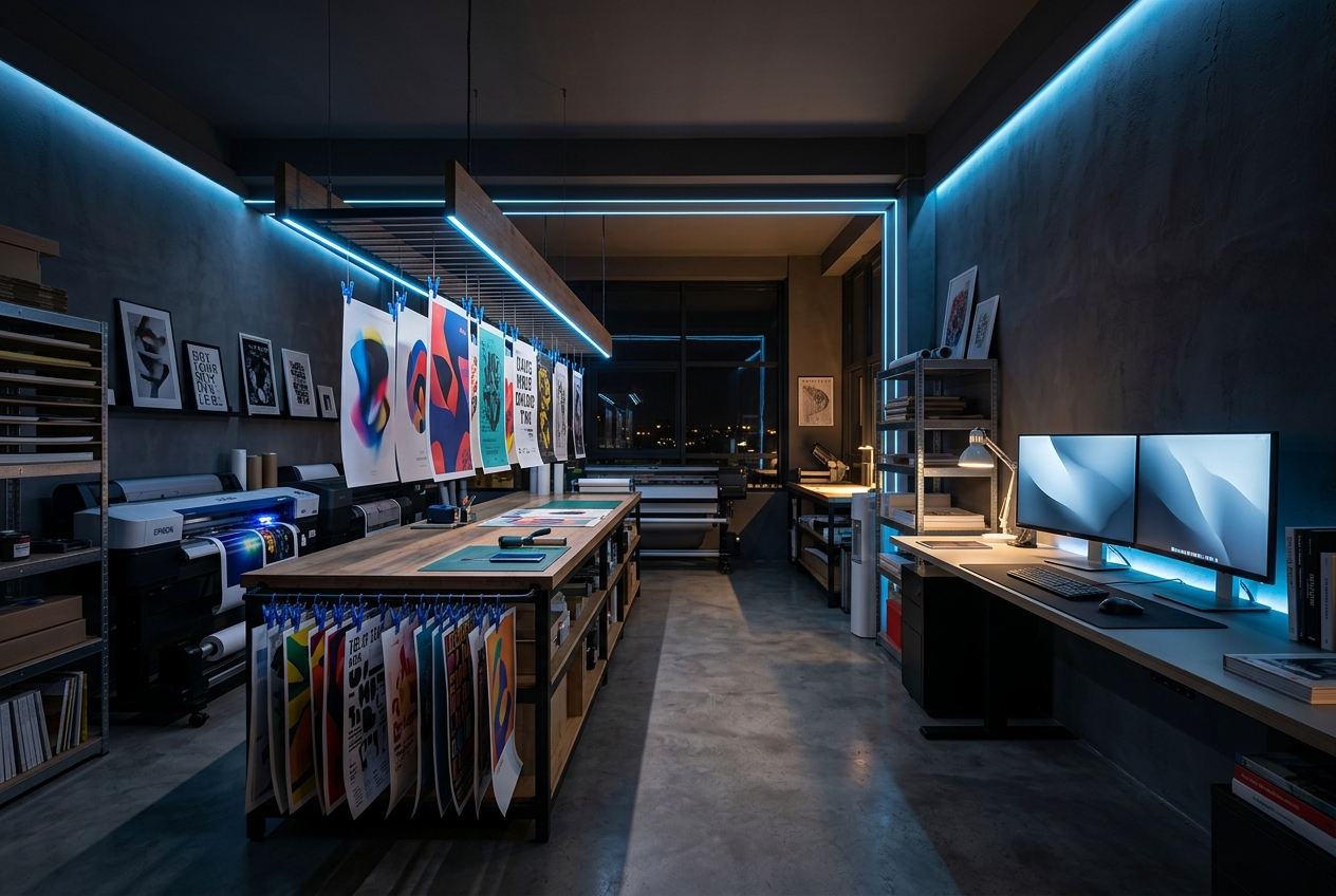 Kopaprints studio workspace