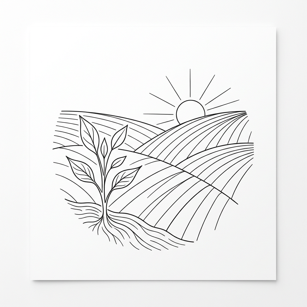 Agribusiness — line illustration