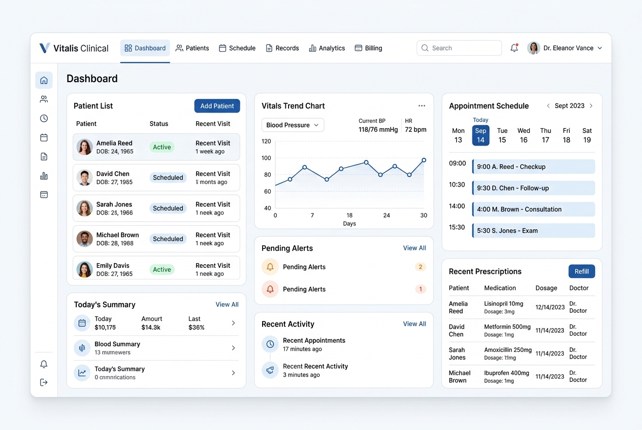 Vitalis Clinical interface