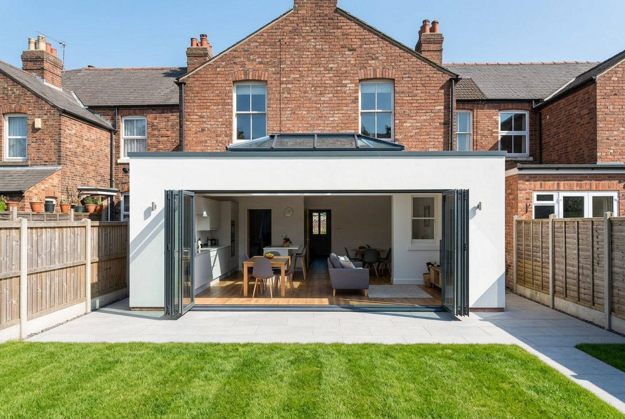 Victorian terrace — side-return & rear — after
