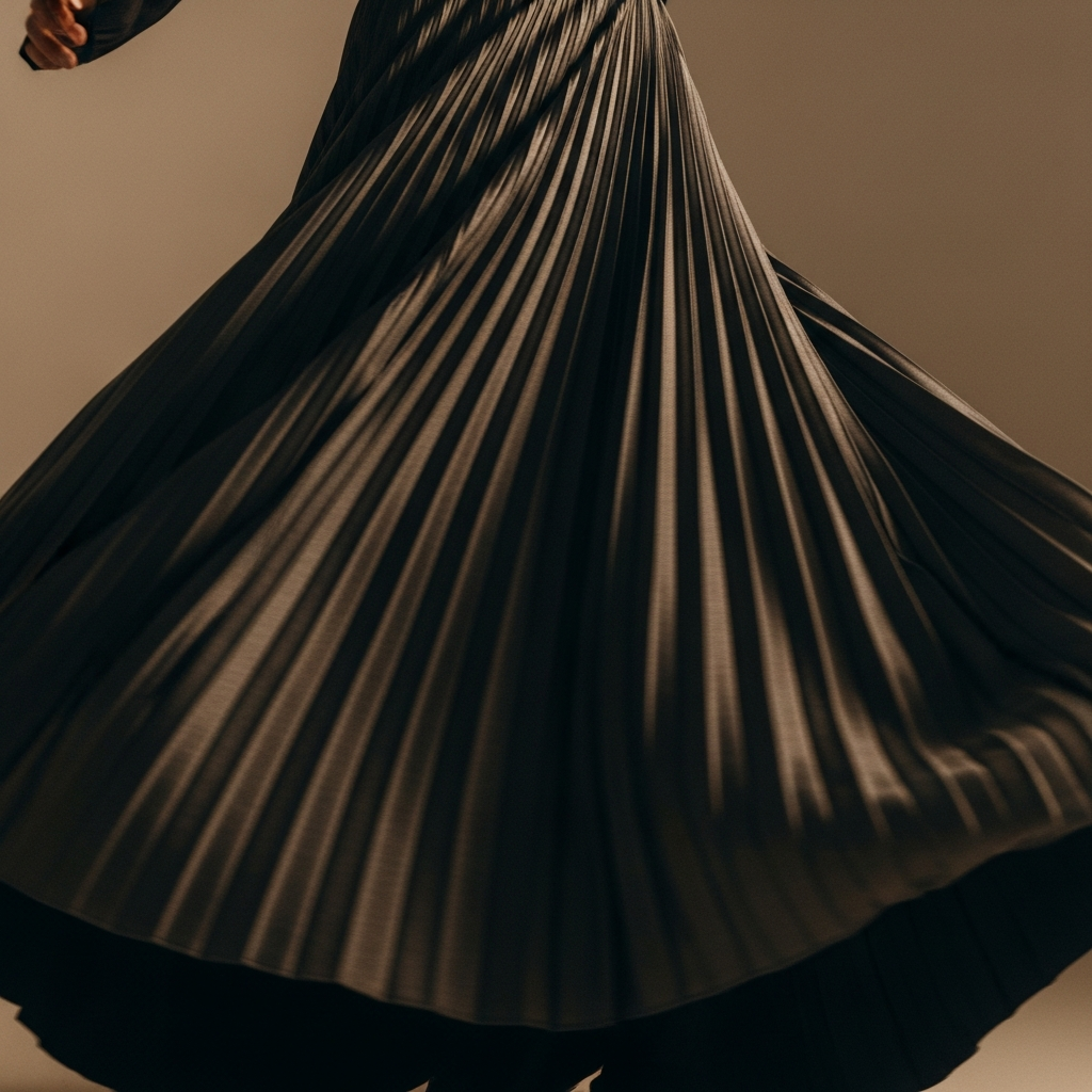 Noir Pleated Maxi