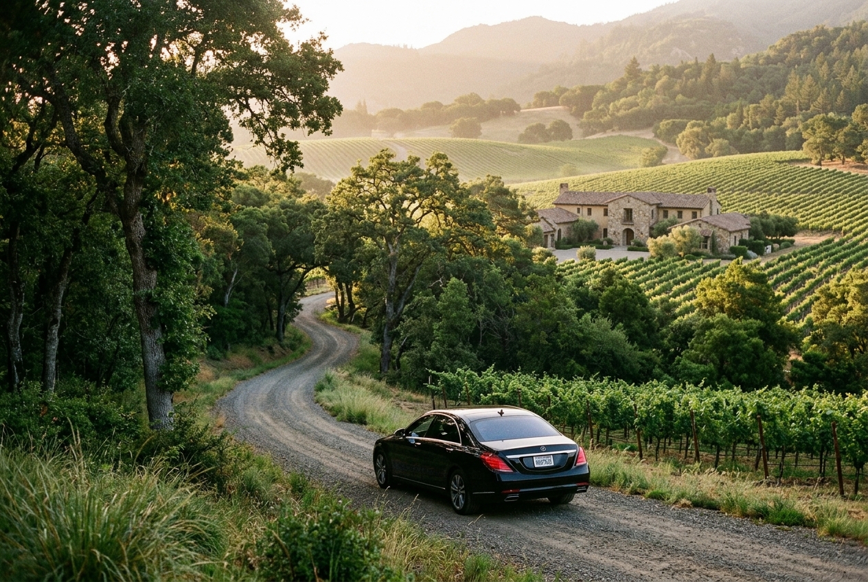 Chauffeur transfer to Meadowood Napa Valley