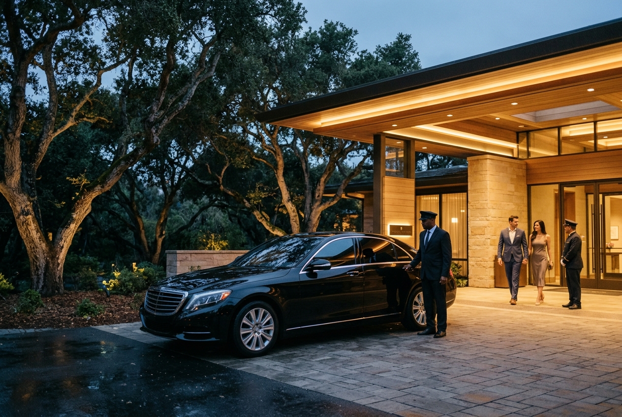 Chauffeur transfer to Rosewood Sand Hill