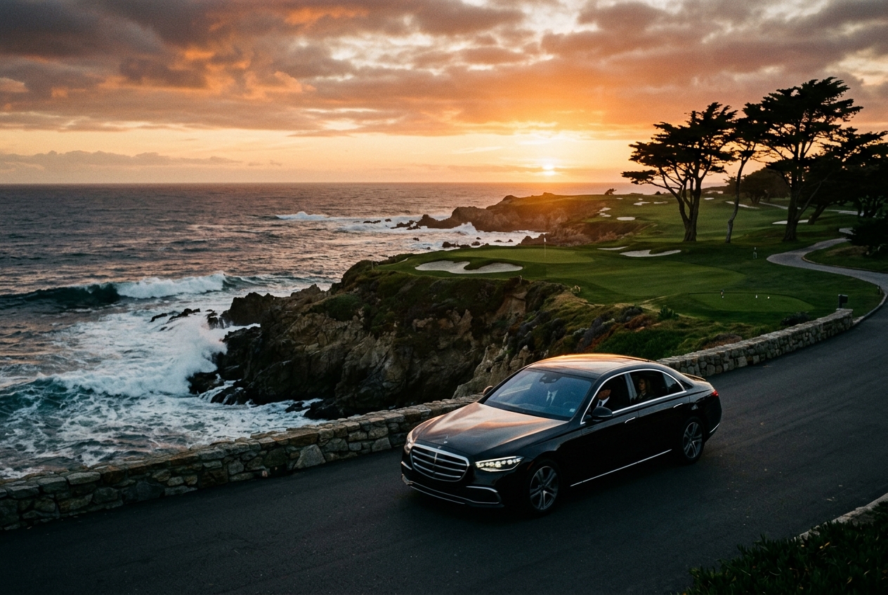 Chauffeur transfer to Pebble Beach Golf Courses