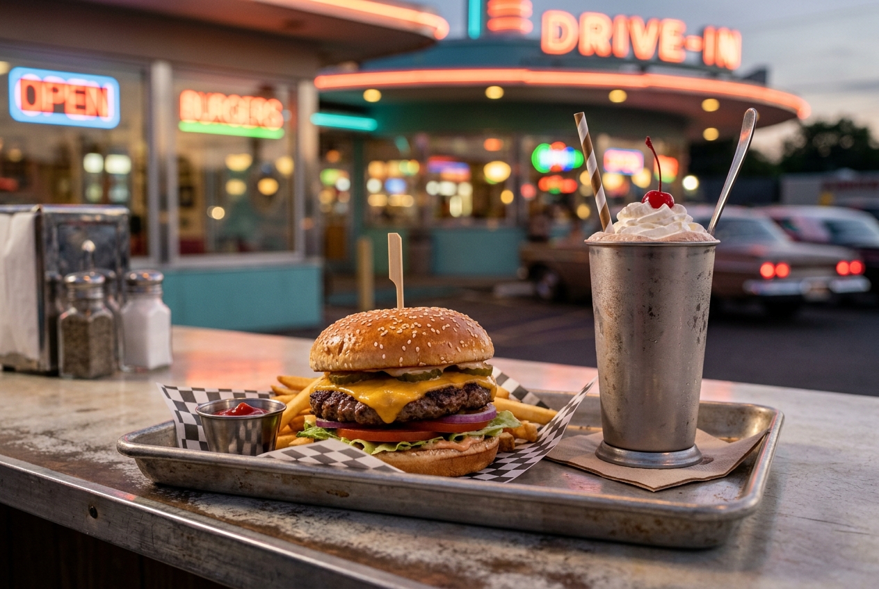 Peters' Drive-In — Burgers · Shakes
