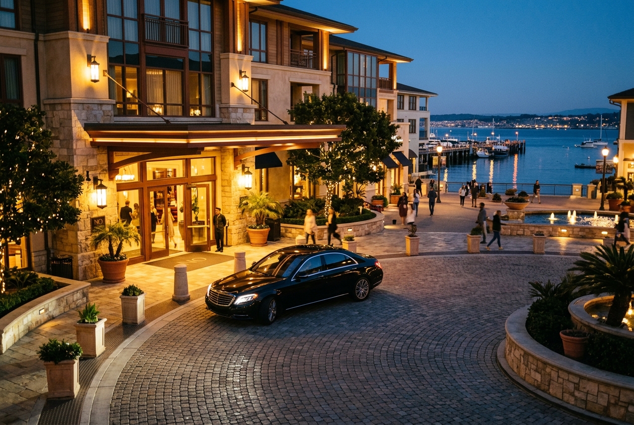 Chauffeur transfer to Portola Hotel & Spa