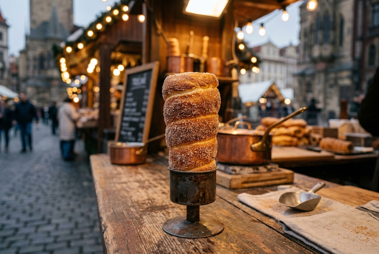 Trdelník stalls (Old Town) — Street sweets