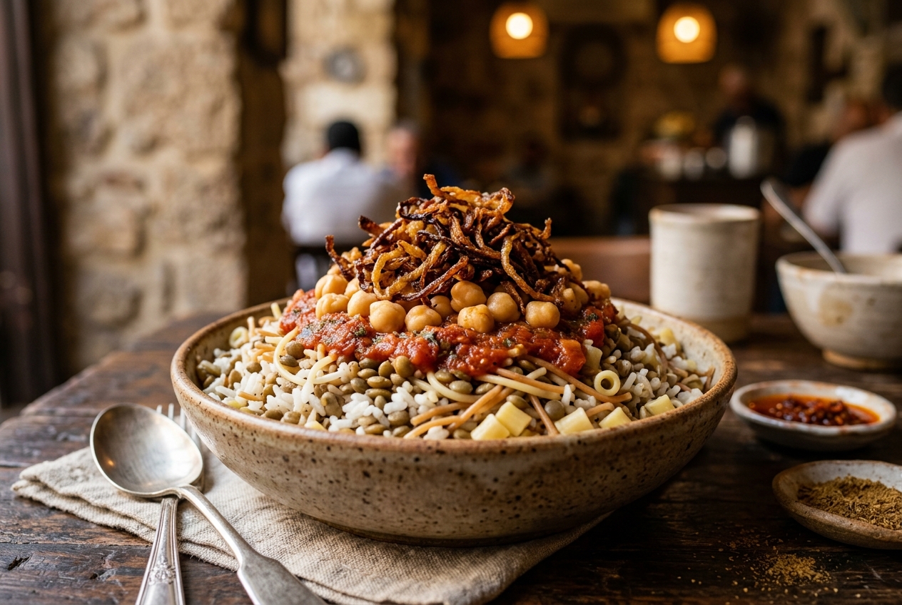 Koshary Abou Tarek — Egyptian street food