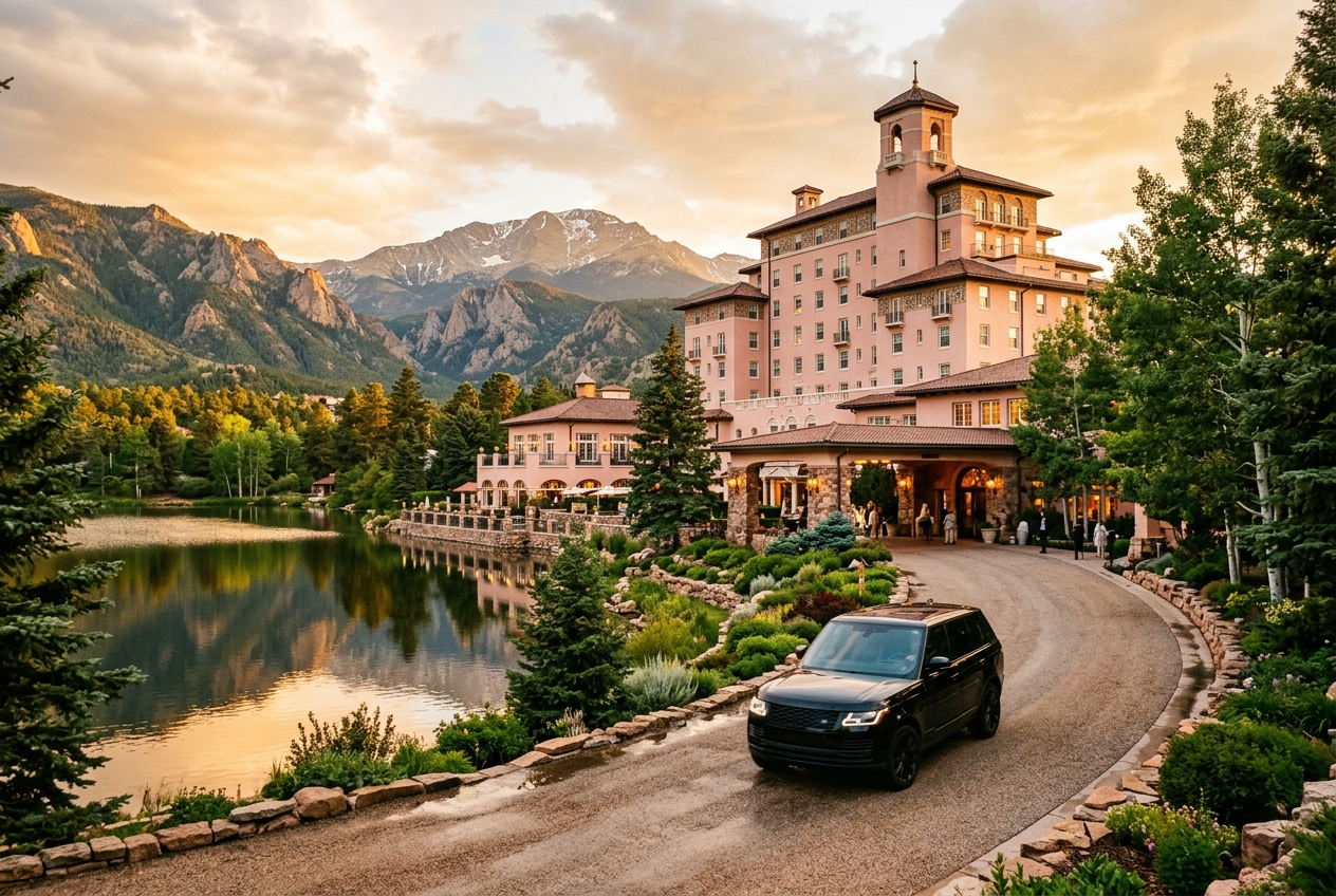 Chauffeur transfer to The Broadmoor