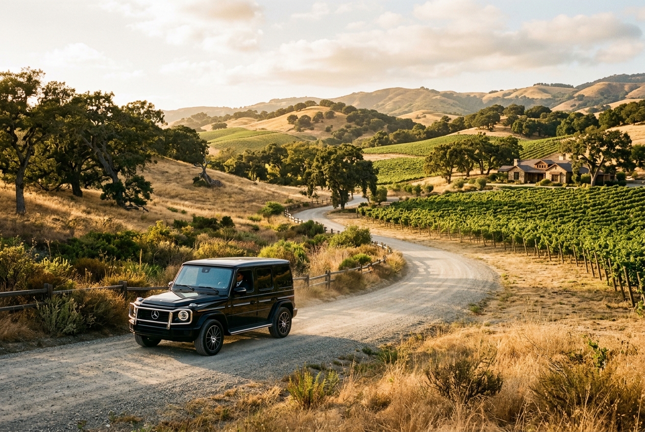 Chauffeur transfer to Carmel Valley Ranch