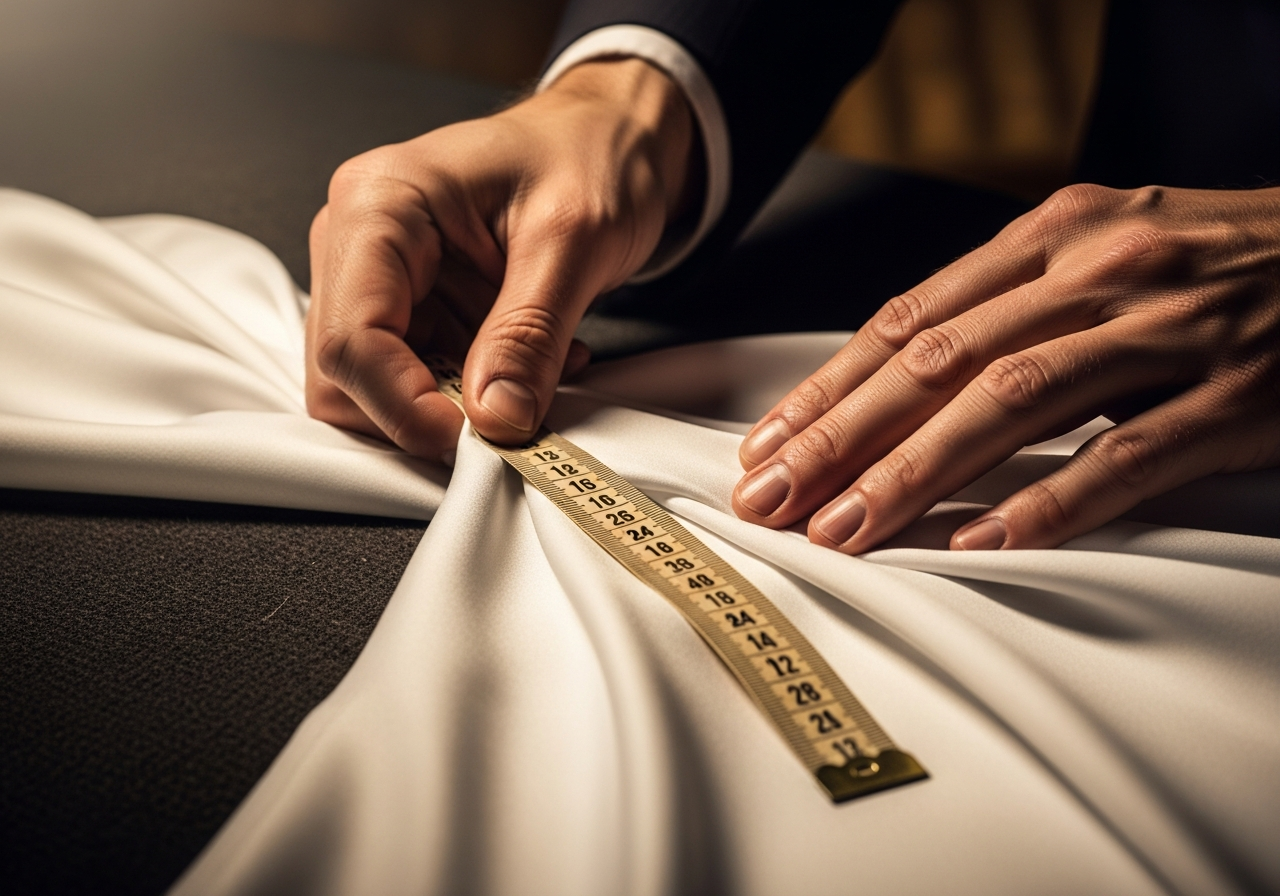 Master tailor crafting a kandura