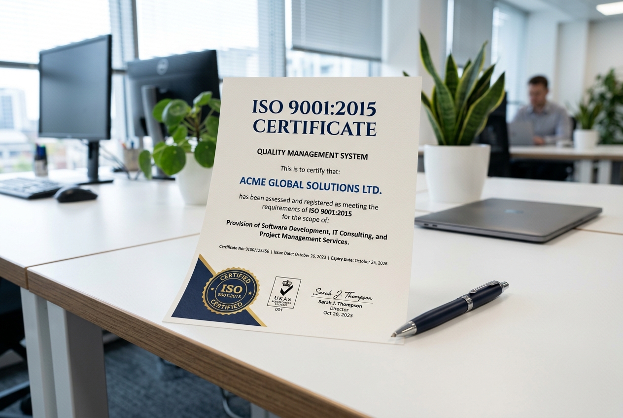 ISO Certification — professional service by SAIVU