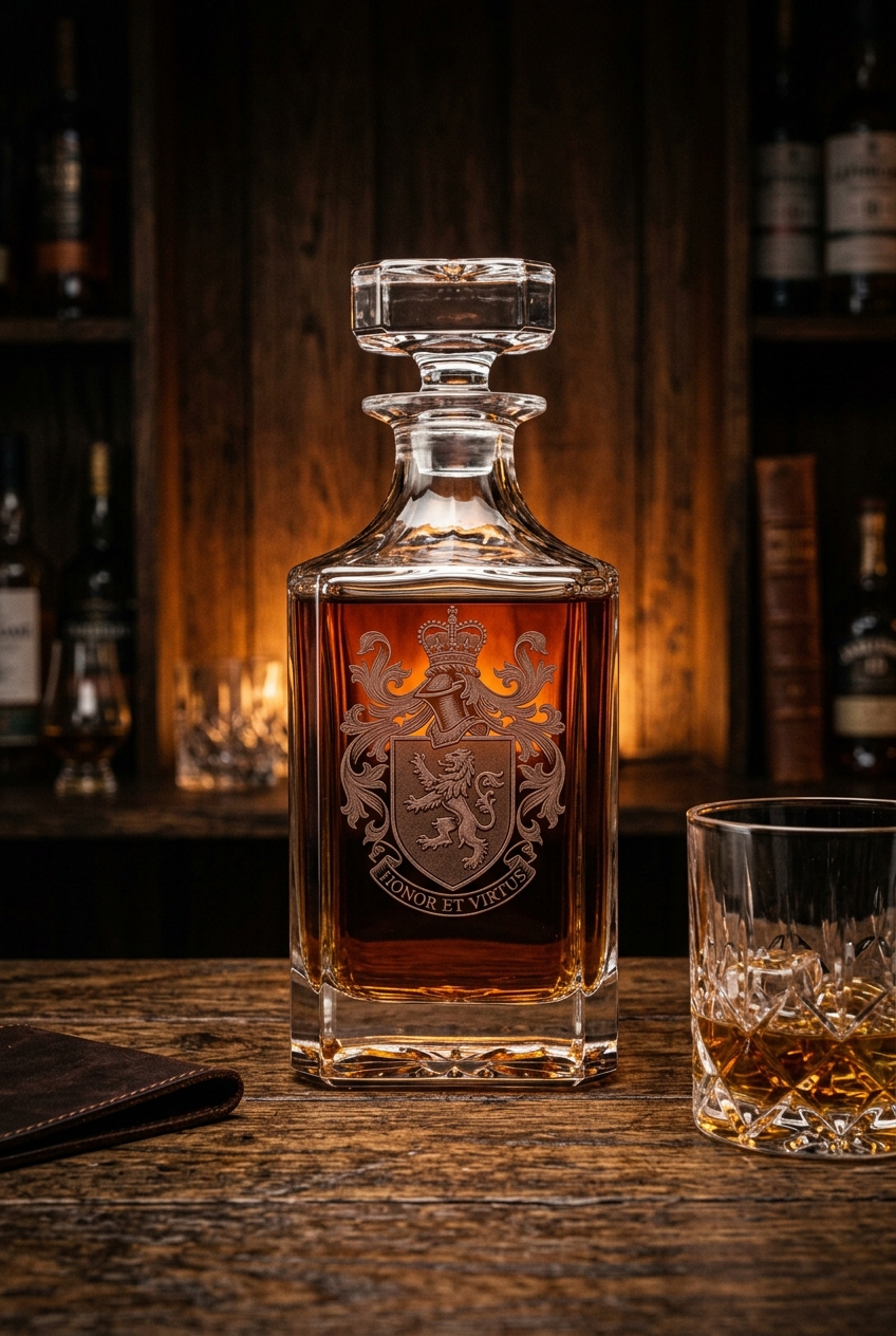Family Crest Decanter