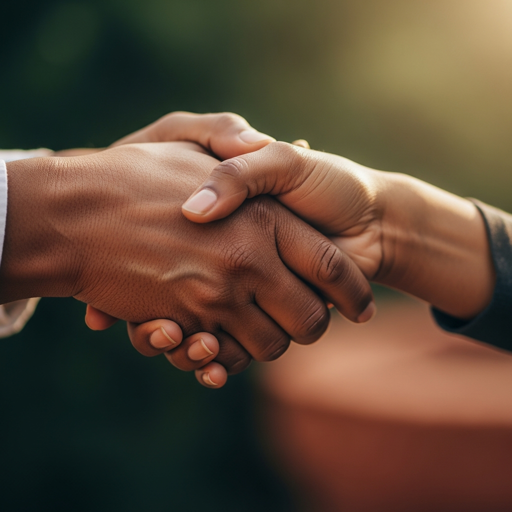 Supportive handshake