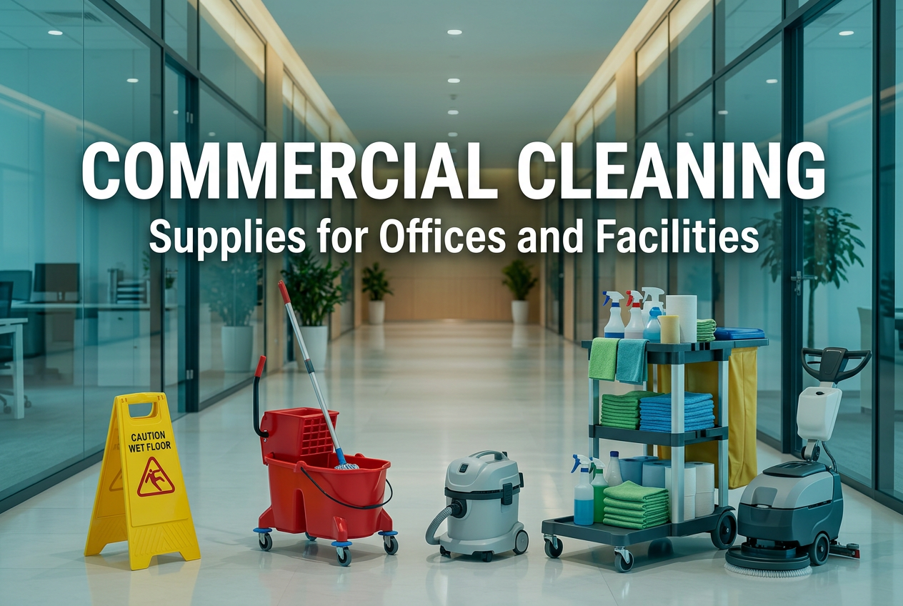 Commercial cleaning supplies for offices and facilities