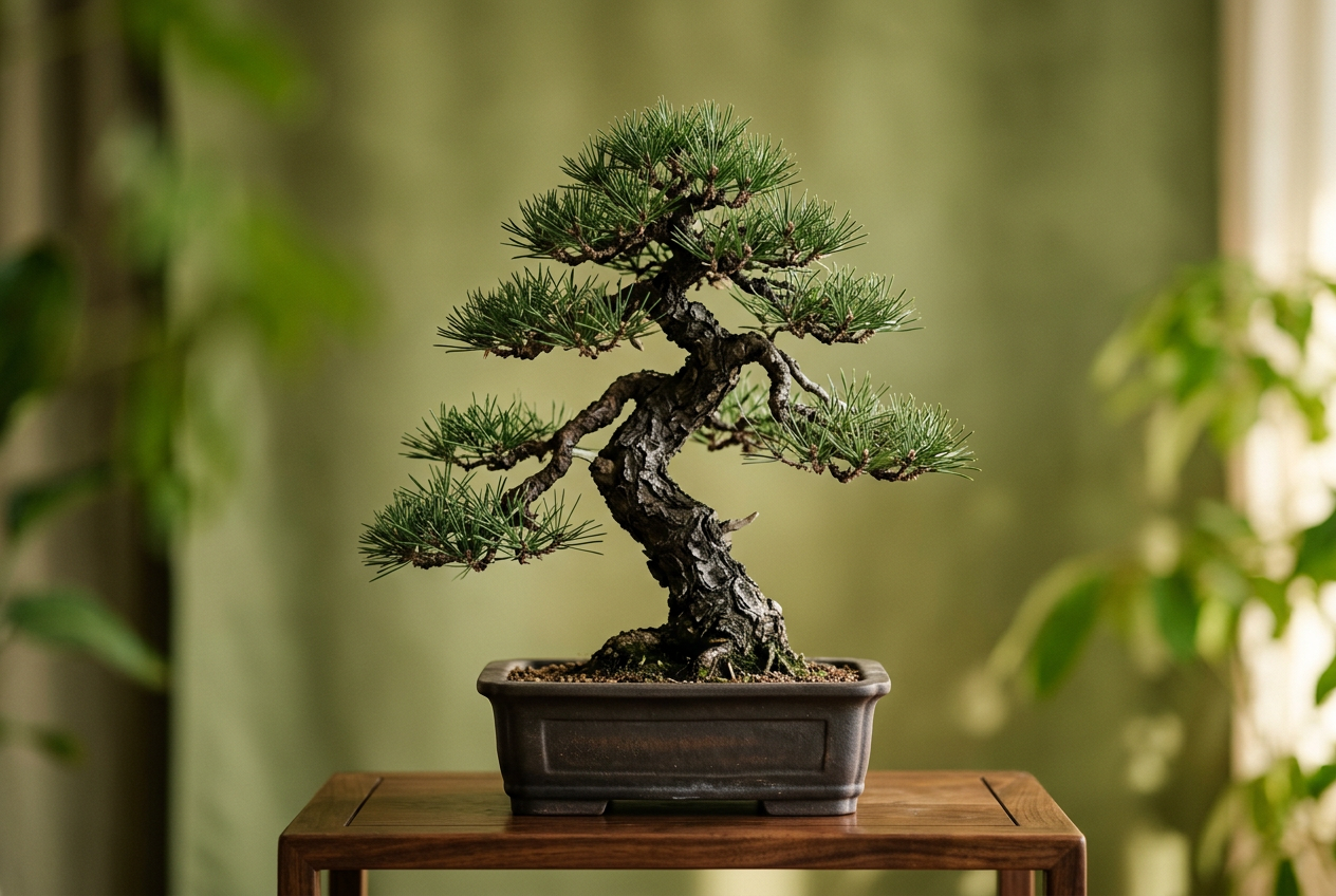 Japanese black pine bonsai tree promoting Bonsai Broker Plus