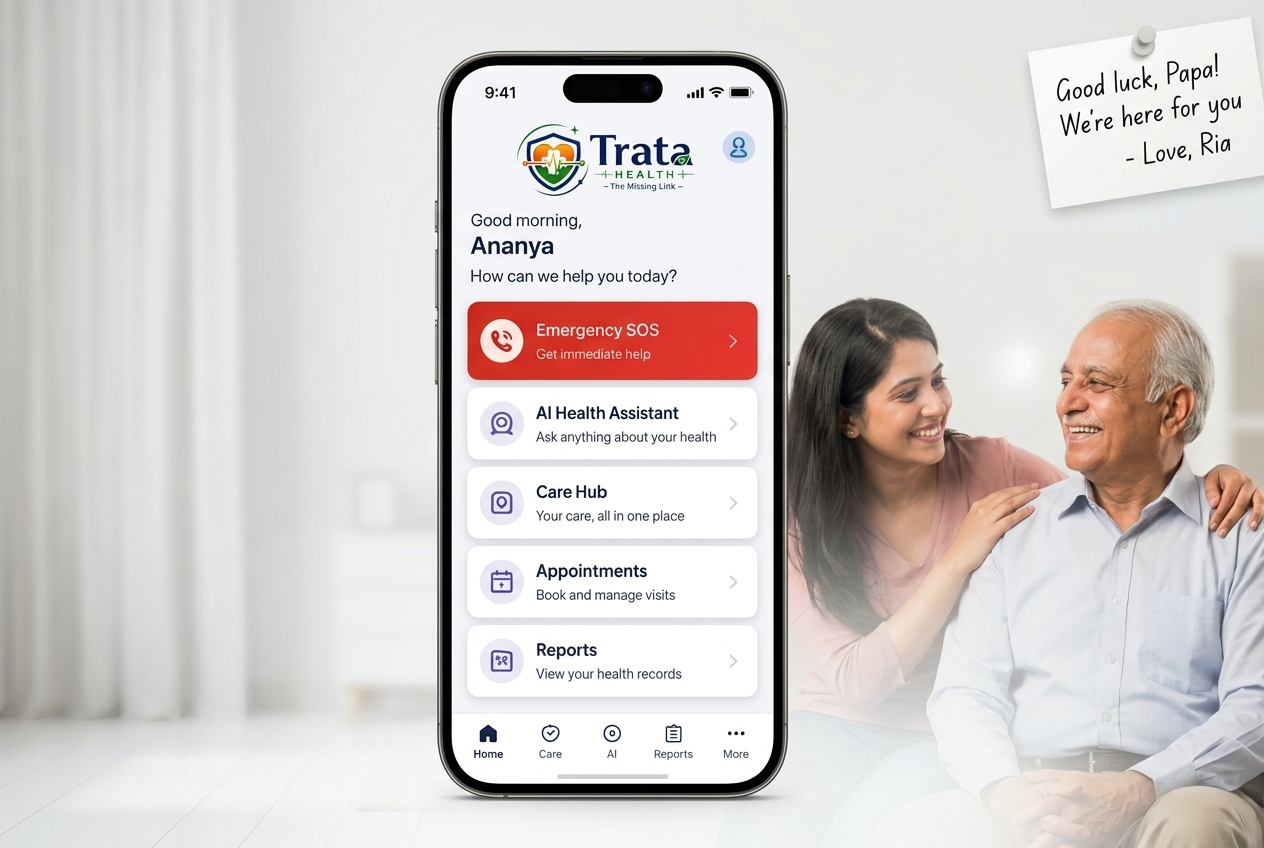 Trata Health high-quality reference-style hero visual