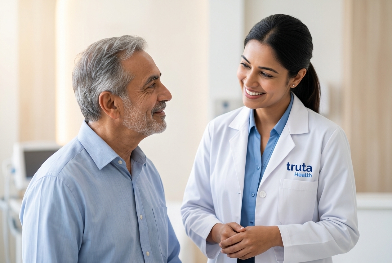 Doctor helping a patient choose the right treatment
