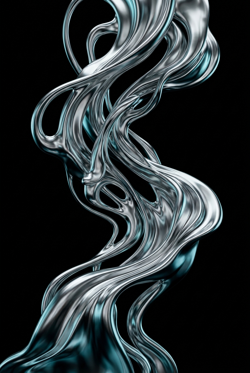Liquid Chrome — metal art panel