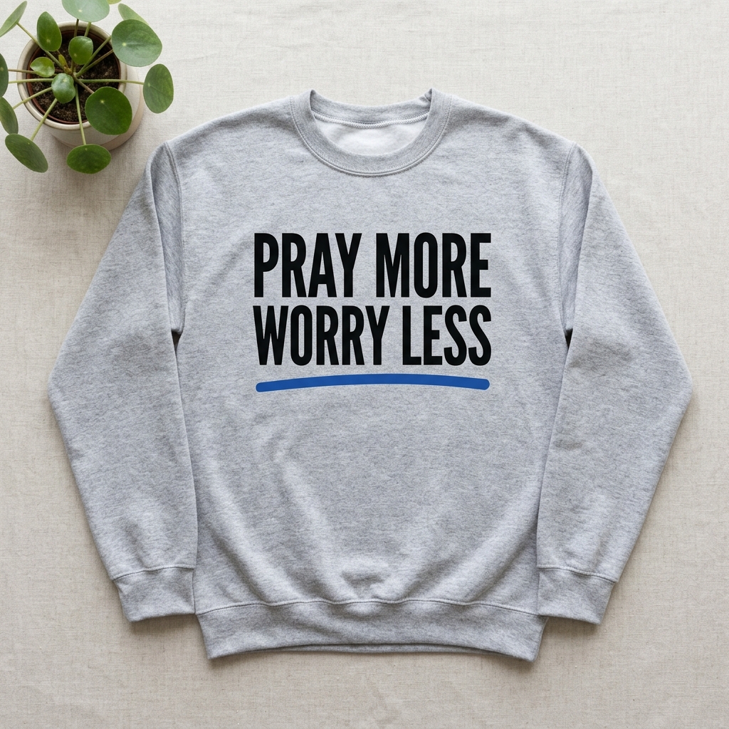 Pray More Worry Less Crewneck