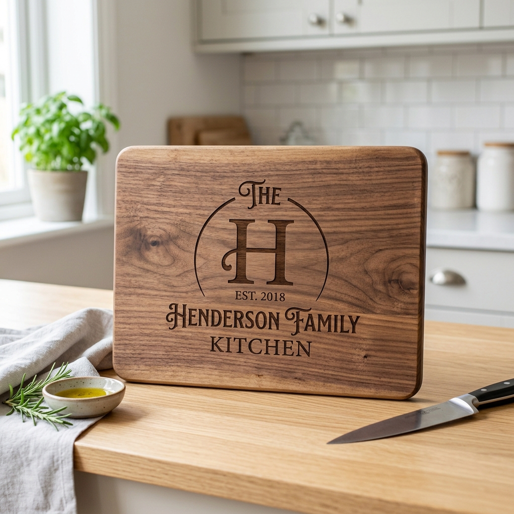 Engraved Family Cutting Board