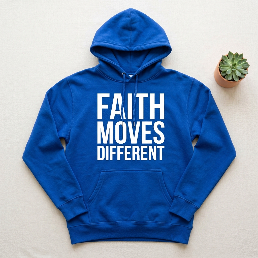 Faith Moves Different Hoodie