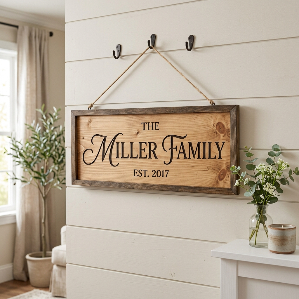 Custom Family Name Sign